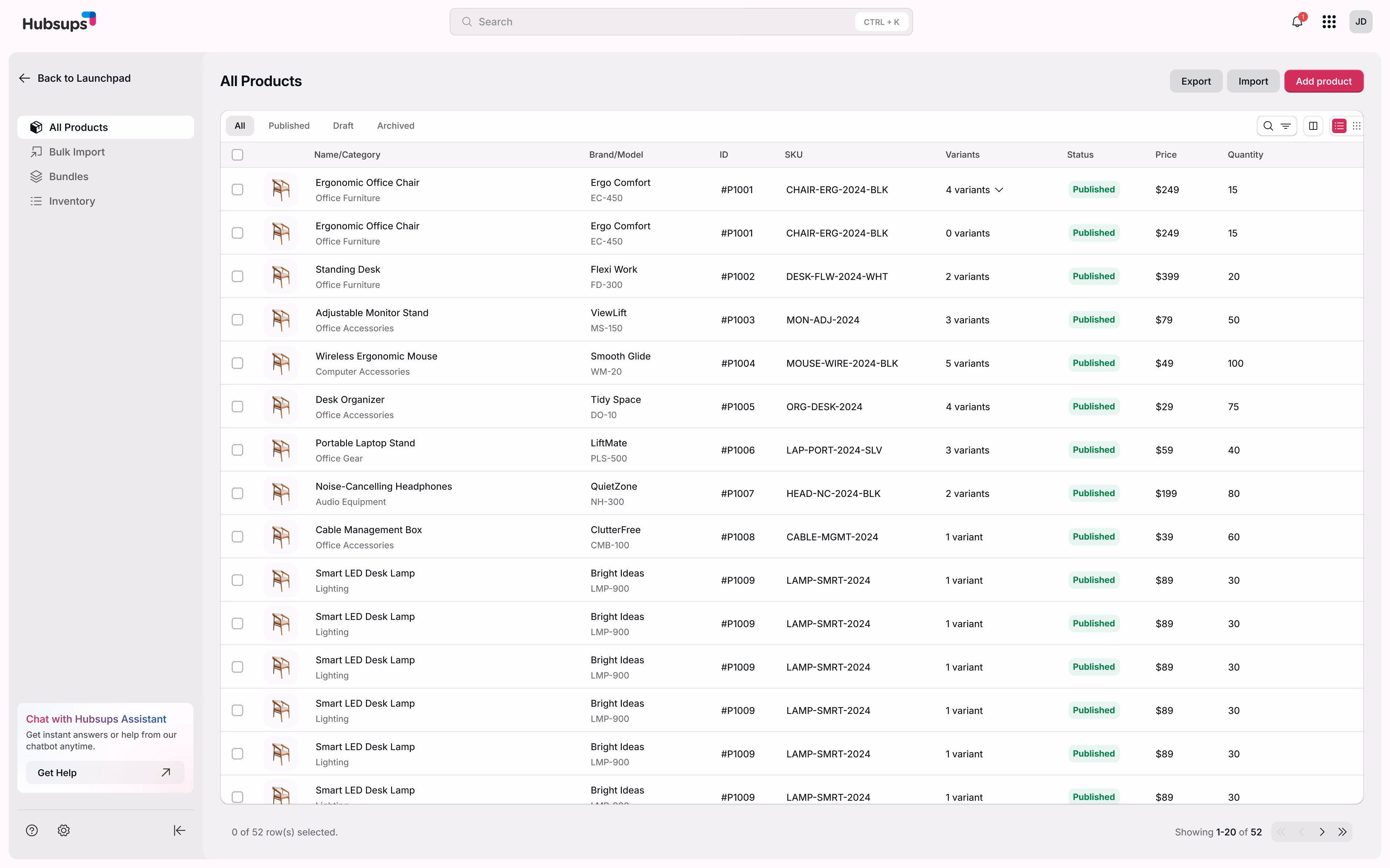 UI screen 1